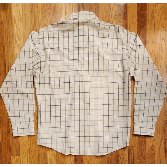Vintage Twenty X by Wrangler White Plaid Button Down Size Large 16 1/2 x 35/36 - Picture 2 of 5